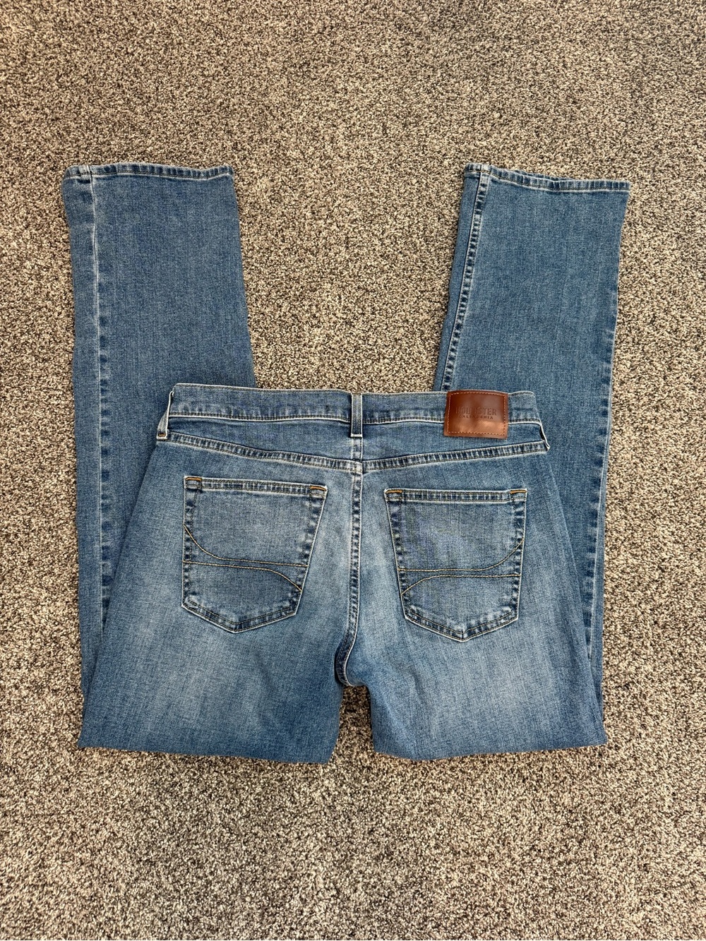 Hollister Men's Straight Jeans in Light Blue Denim